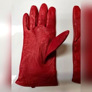 Etienne Red Professional Leather Shell Cashmere Lining Medium Size Vintage